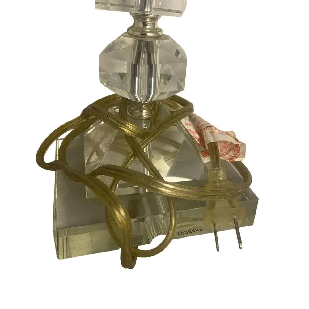 7998 Acrylic Lucite Vintage Clear Lamp Modern Mid Century NO SHADE 21X5.5X5.5